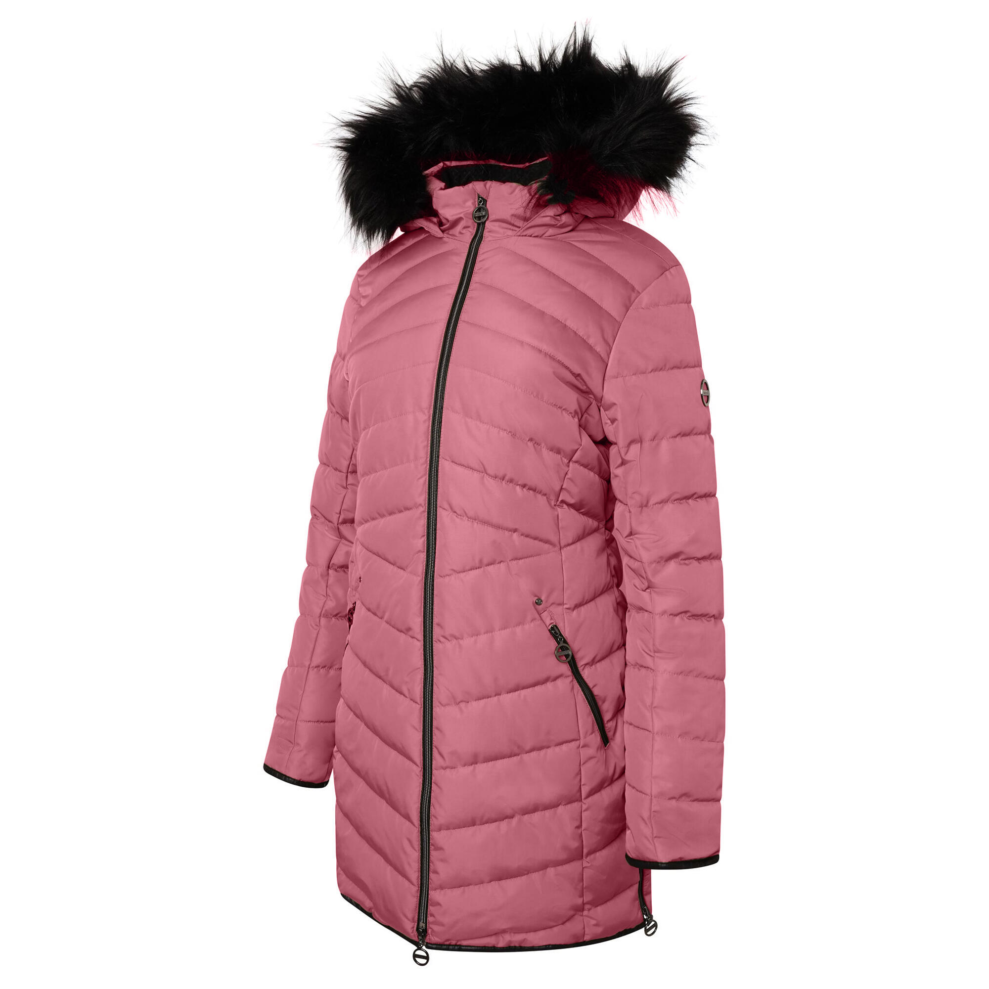 Womens/Ladies Striking III Long Length Padded Jacket (Mesa Rose) 3/4