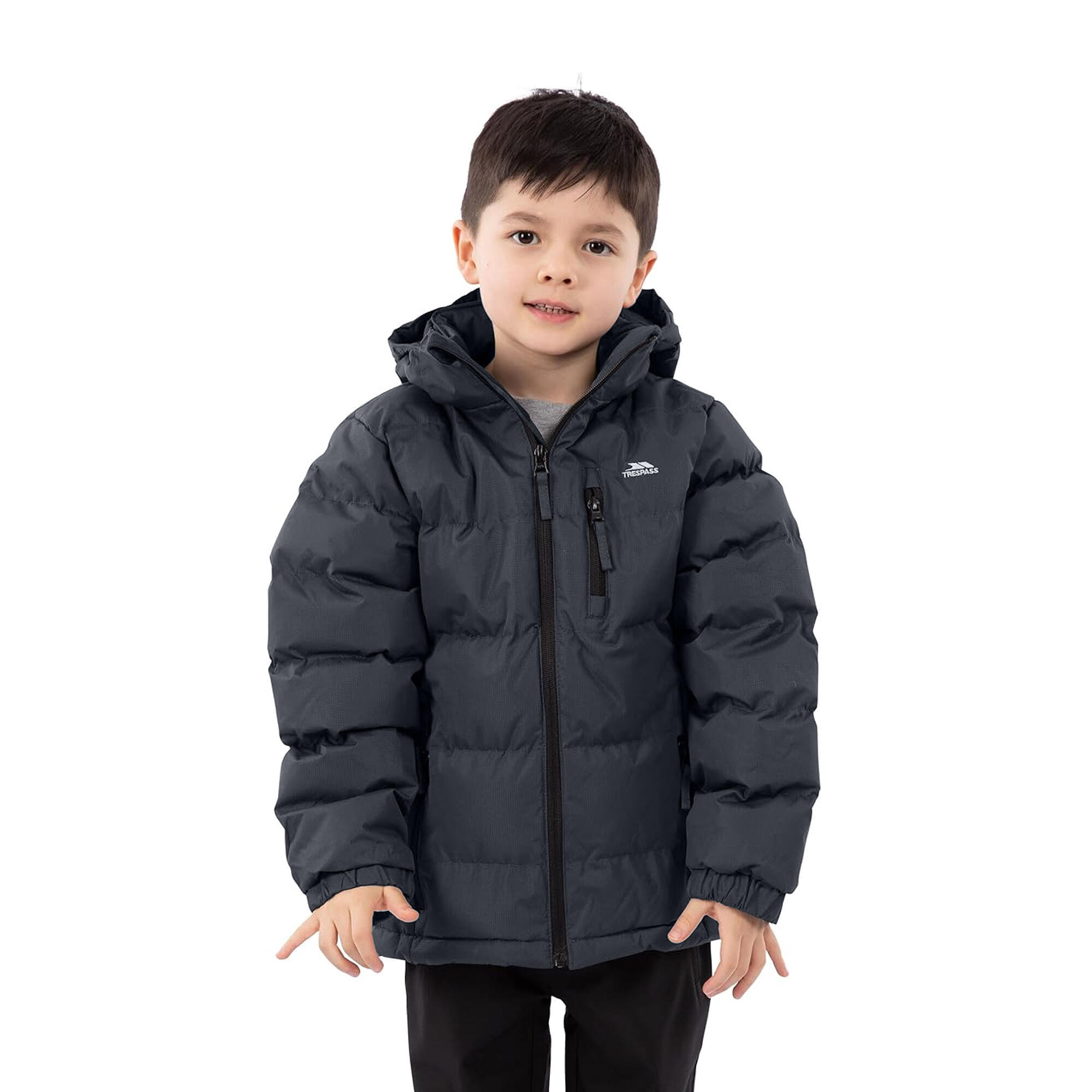 Jongens Tuff Padded Winterjas (Zwart) 3/5