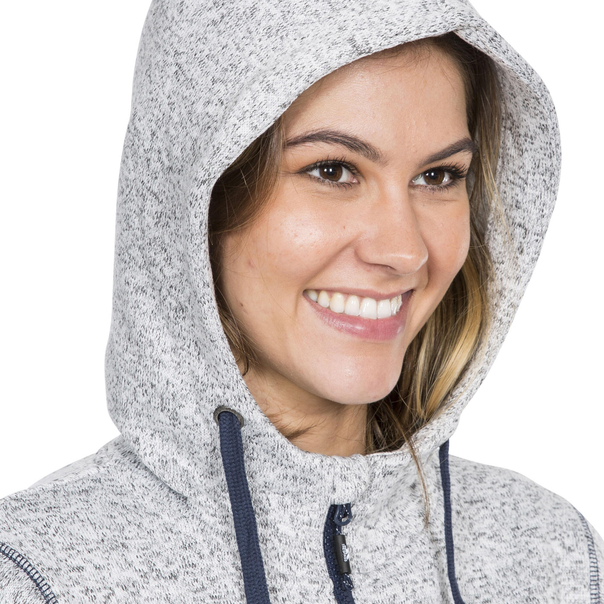 Veste Polaire ODELIA Femme (Blanc Chiné/bleu Marine) 3/5