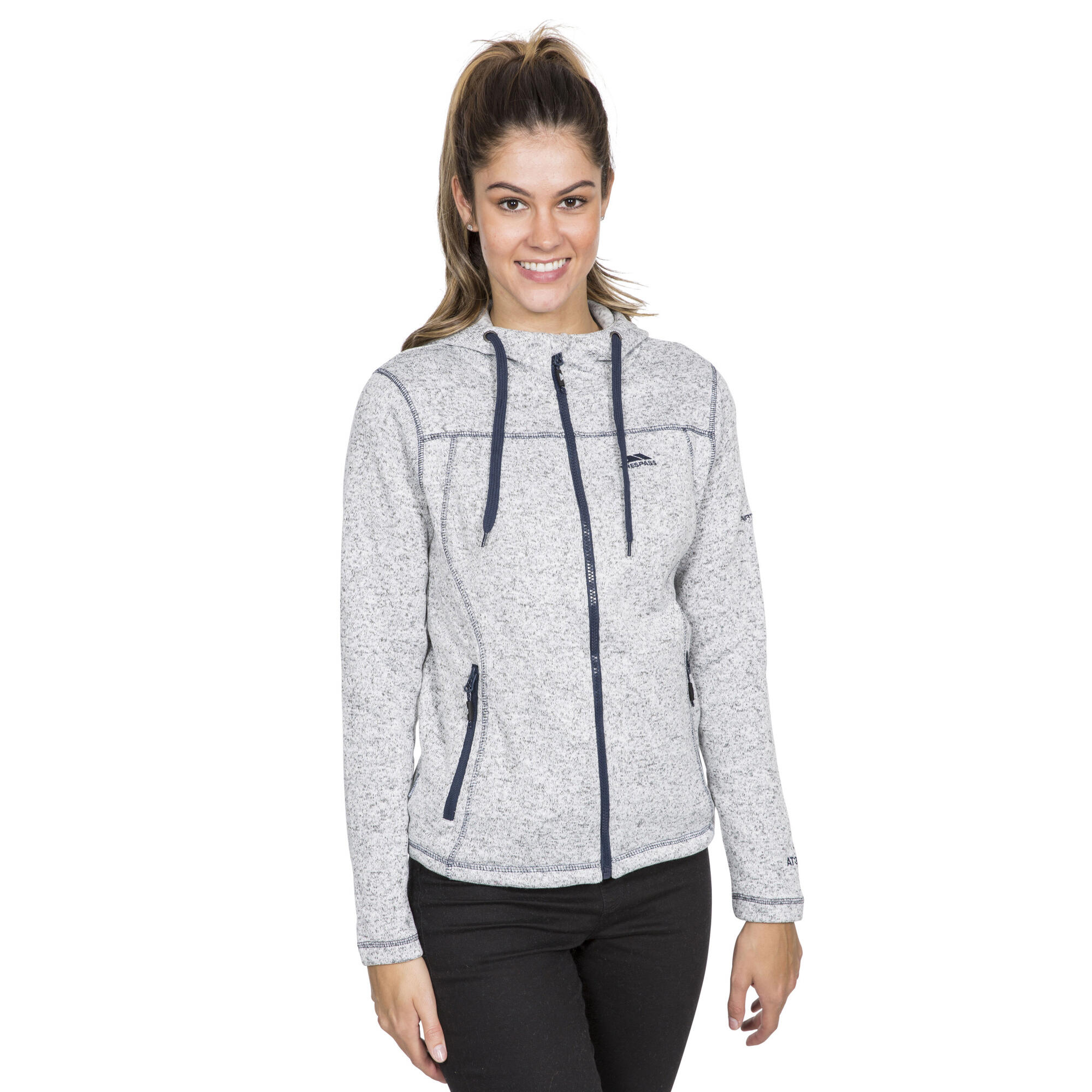 Veste Polaire ODELIA Femme (Blanc Chiné/bleu Marine) 4/5