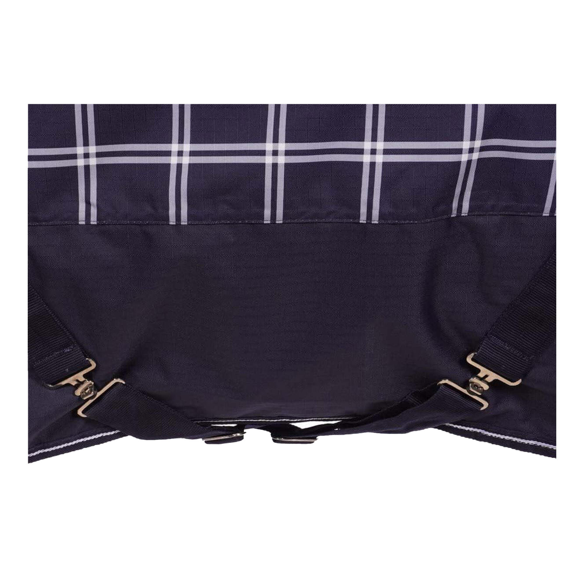 Collo Combo Plaid Coperta Per Cavalli Saxon Defiant Blu Navy 3/3