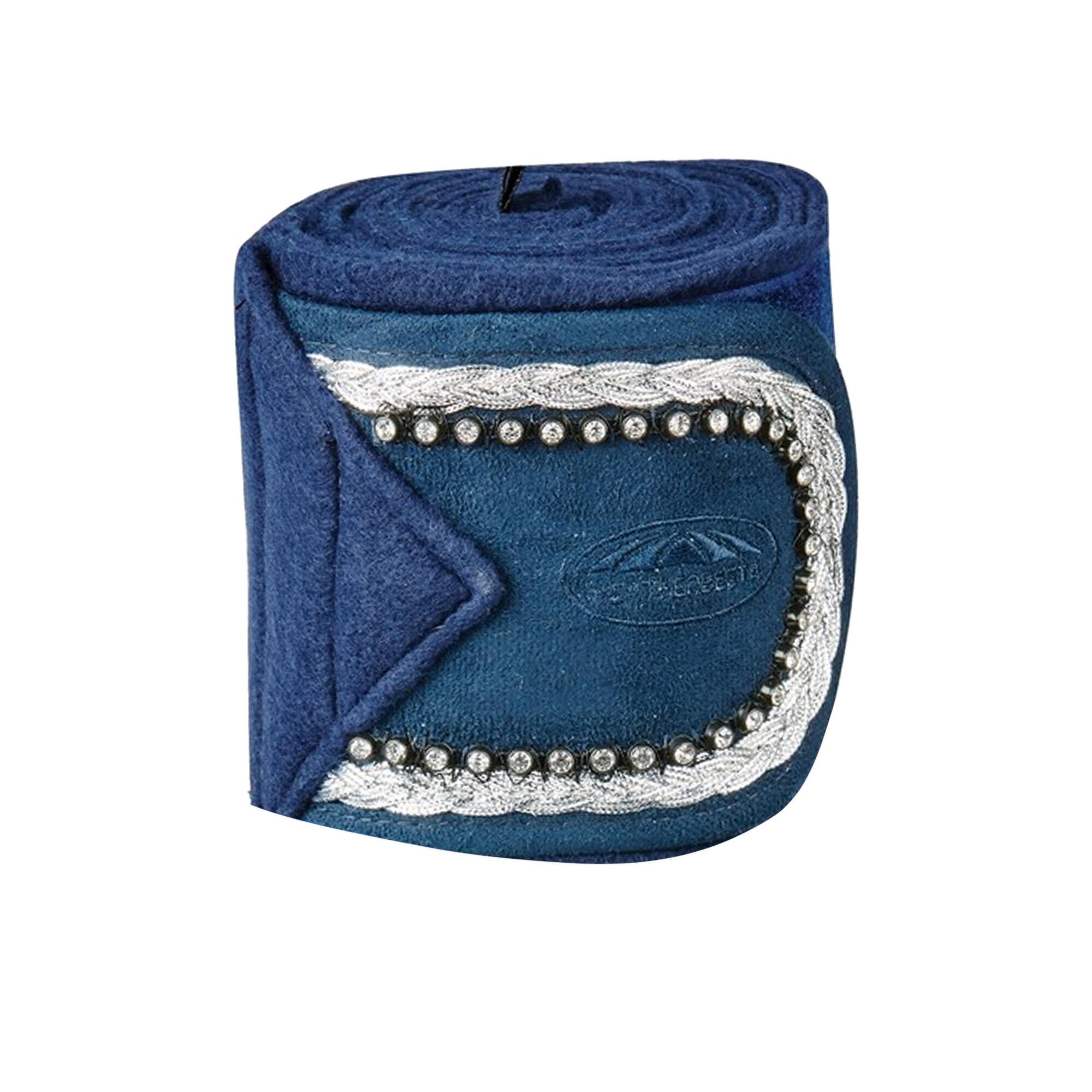 Fleece Bling Bandagen Für Pferde (4 StückPackung) Damen und Herren Marineblau 2/3