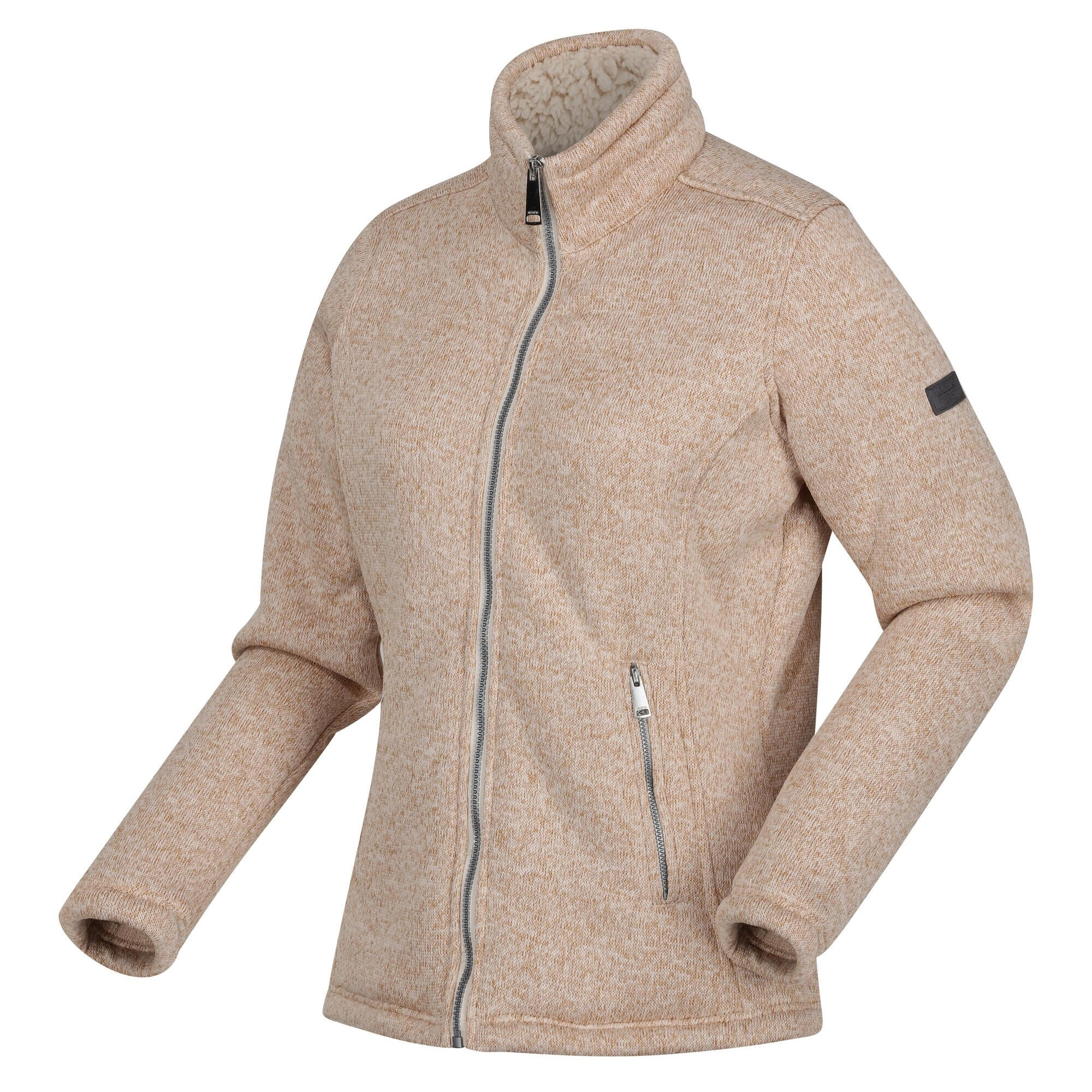 Womens/Ladies Razia II Full Zip Fleece Jacket (Light Vanilla/Moccasin) 3/4