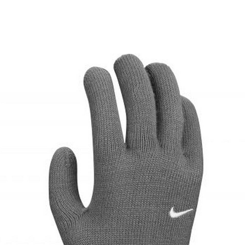 Mens Knitted Swoosh Gloves (Grey) 3/3