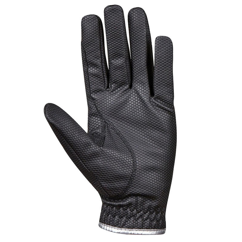 Gants d'équitation PRO EVERYDAY (Noir / Argenté)