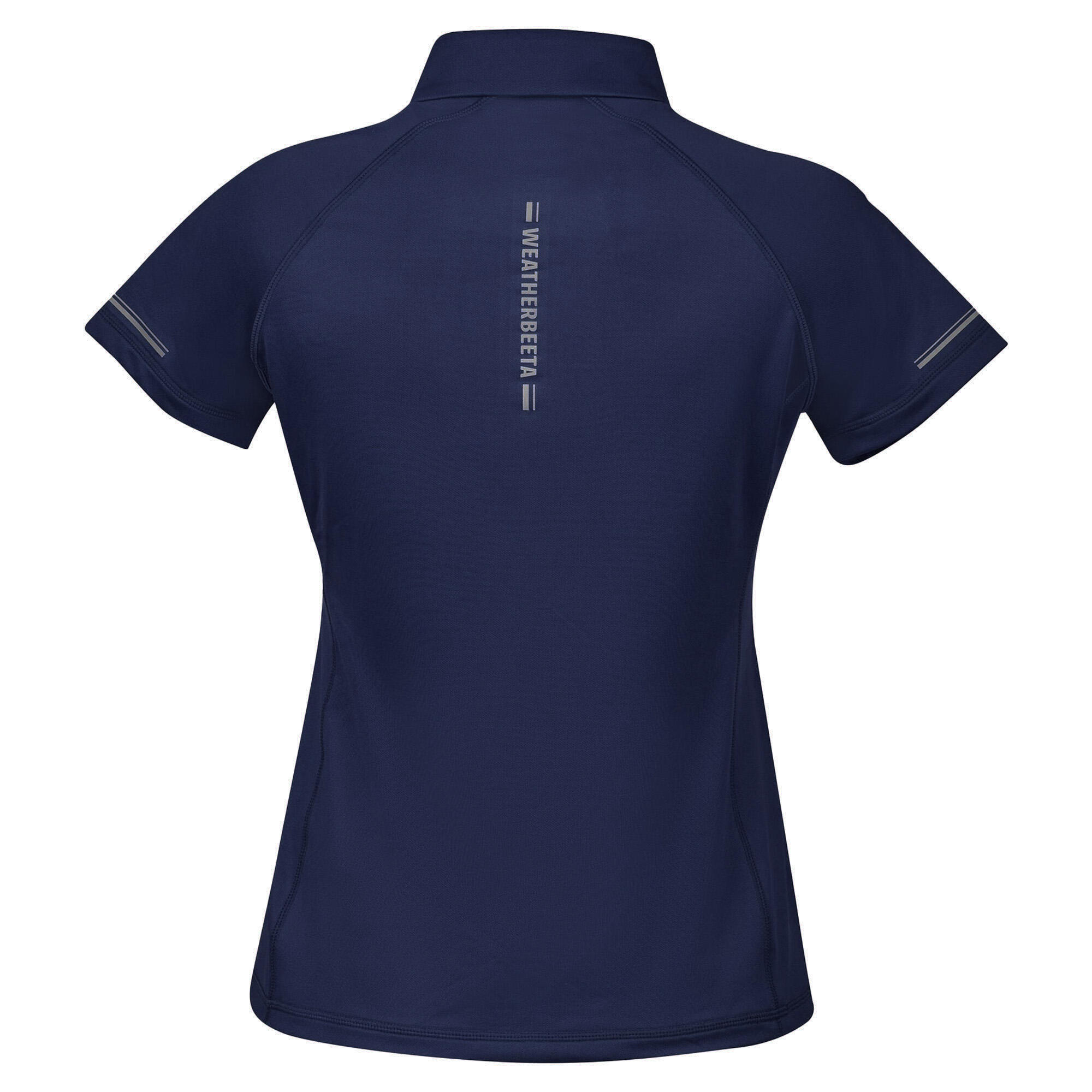 Womens/Ladies Victoria Premium ShortSleeved Base Layer Top (Navy) 2/3