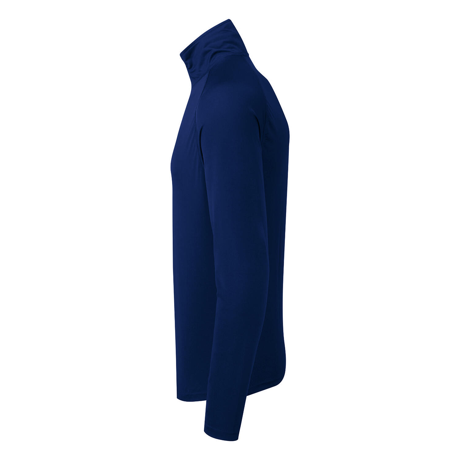 Mens Long Sleeve Performance Quarter Zip Top (Navy/White) 3/3