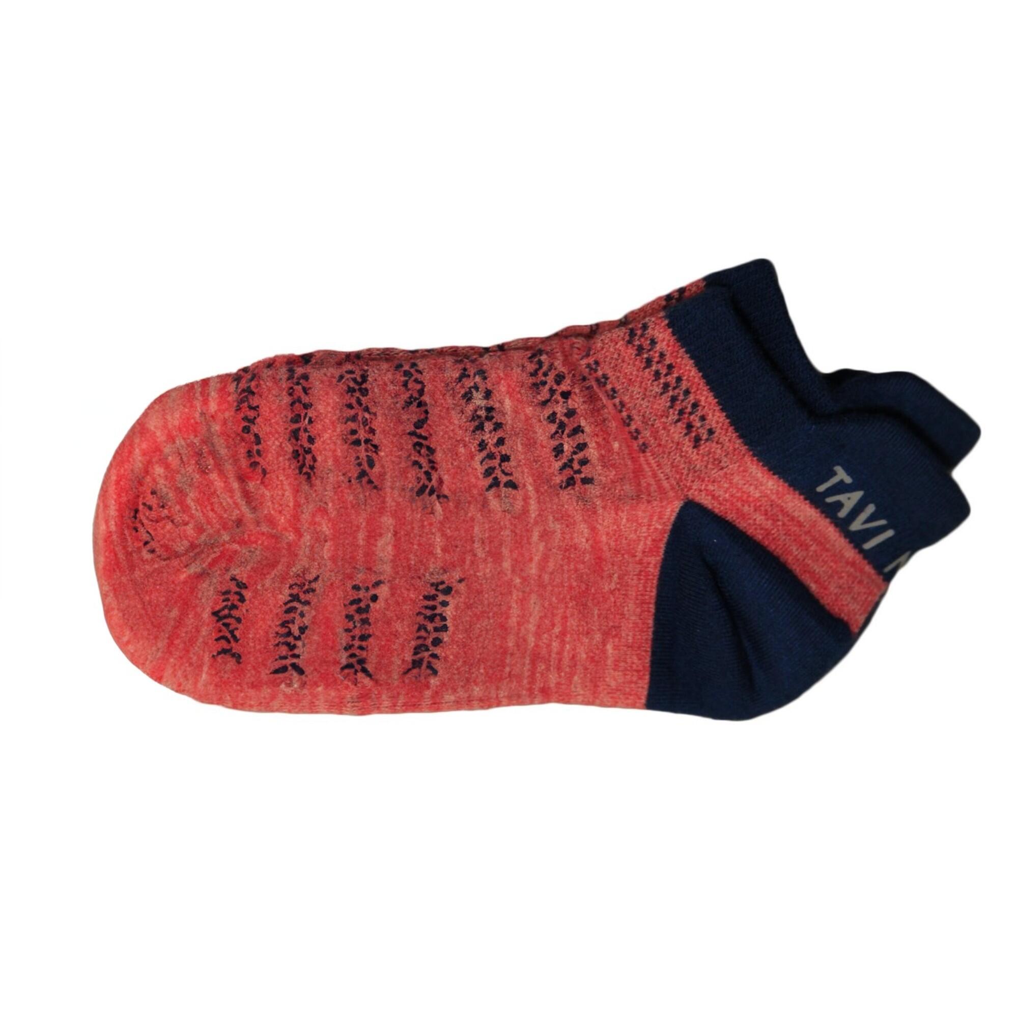 Womens/Ladies Two Tone Sports Socks (Coral/Blue) 4/4