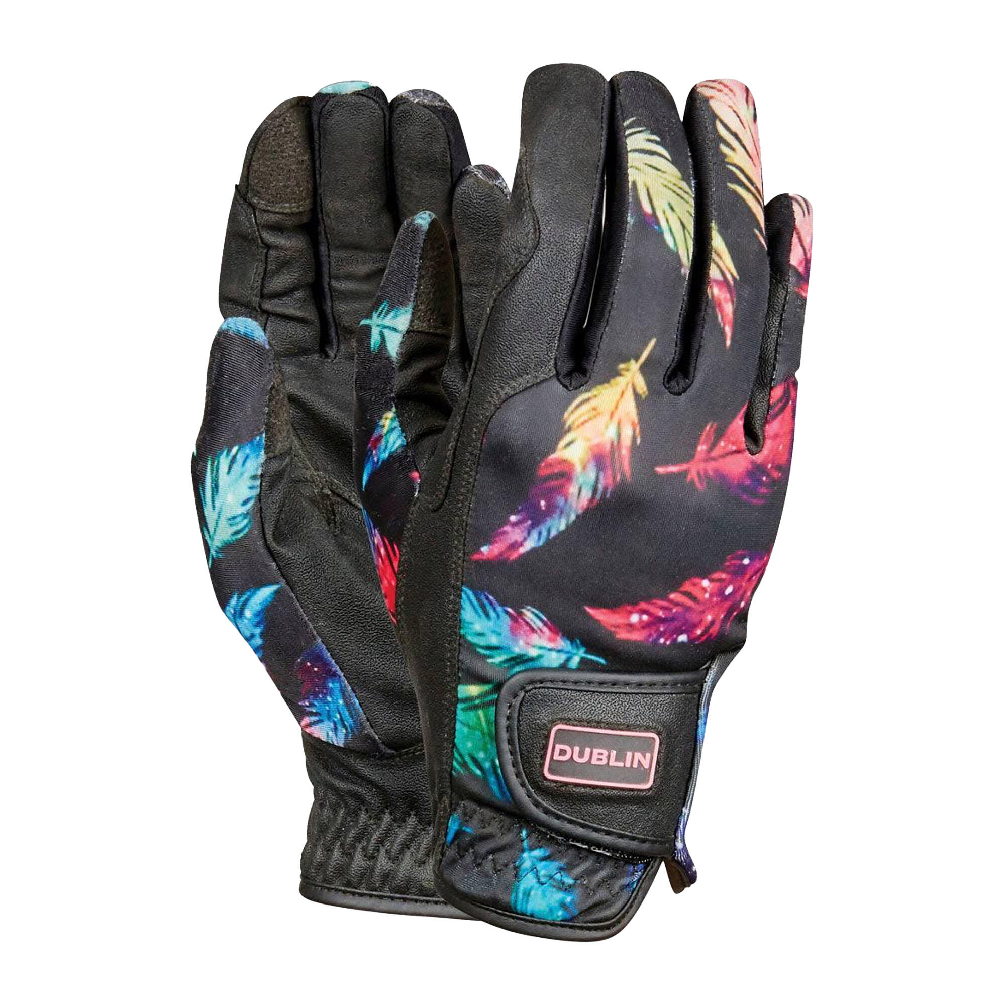 Feather Riding Gloves (Black) 3/3