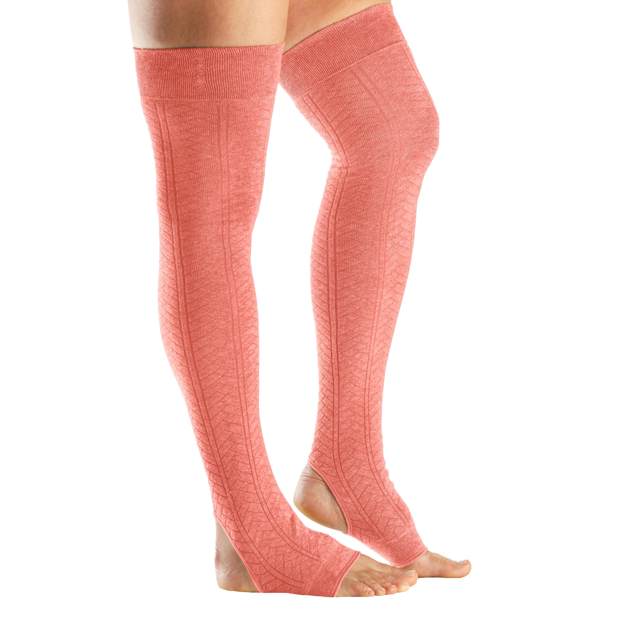 Womens/Ladies Open Heel Leg Warmers (Orange) 3/3