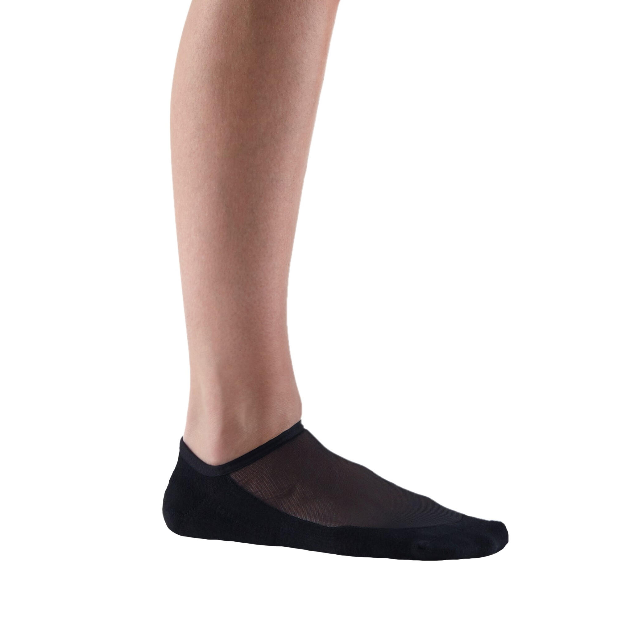 Womens/Ladies Maddie Mesh Gripped Socks (Black) 4/4