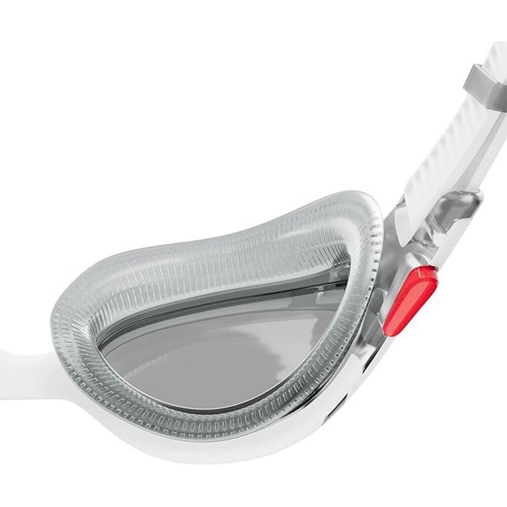 Occhialini Da Nuoto Uomo Speedo Bianco Rosso Fumo 3/4