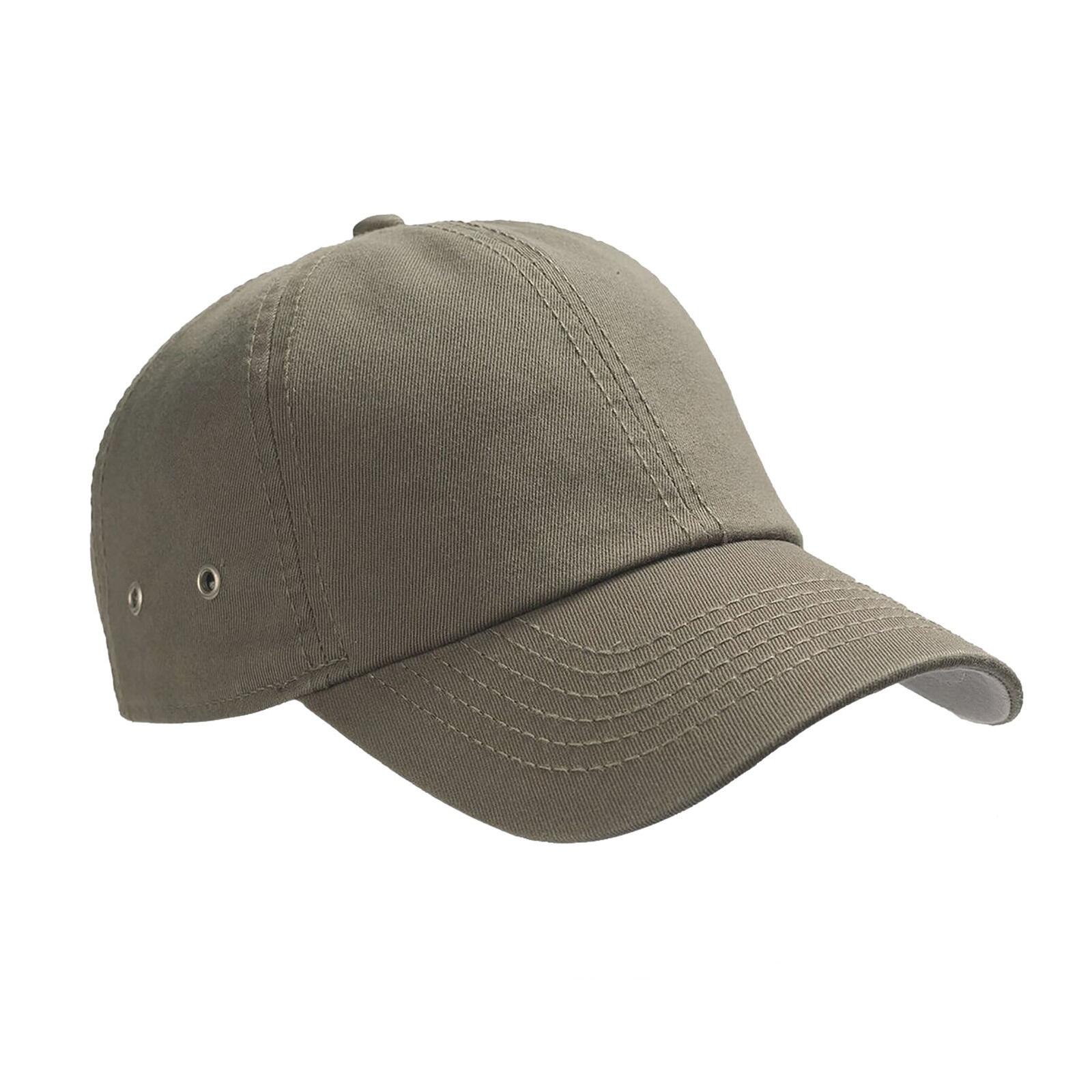 Action 6 Panel Chino Baseball Cap (Pack of 2) (Olive) 3/3