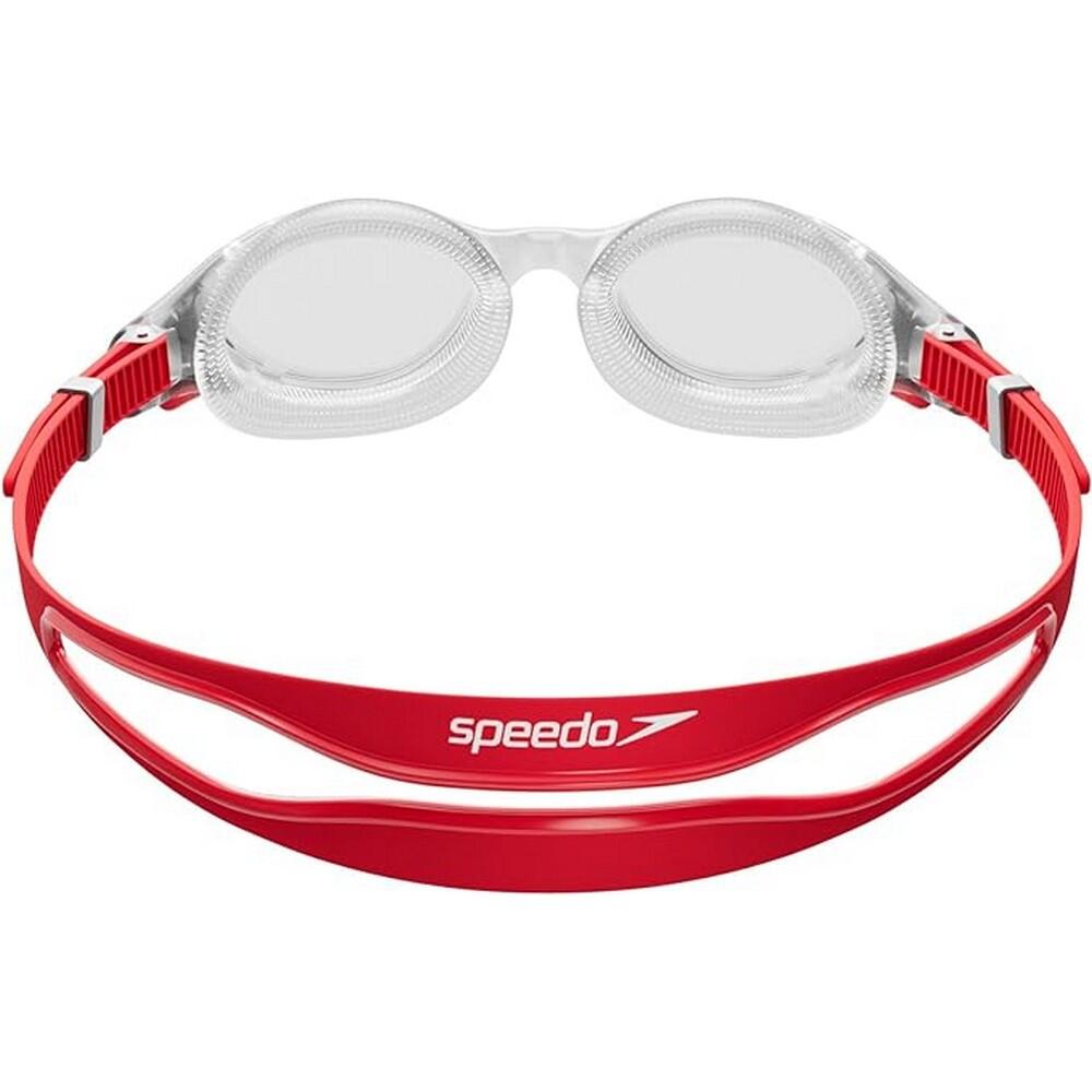 Mens Biofuse Swimming Goggles (Red/Silver/Clear) 2/3