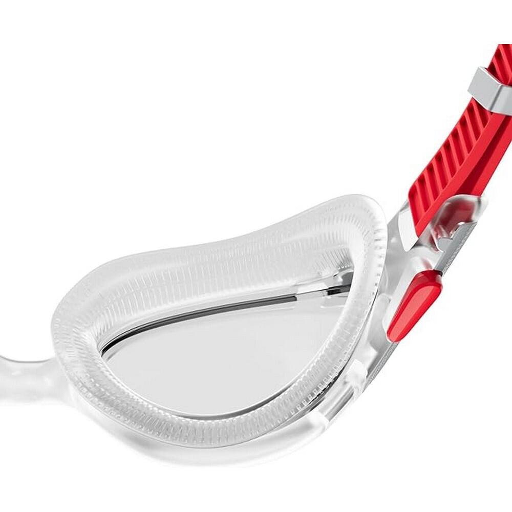 Mens Biofuse Swimming Goggles (Red/Silver/Clear) 3/3