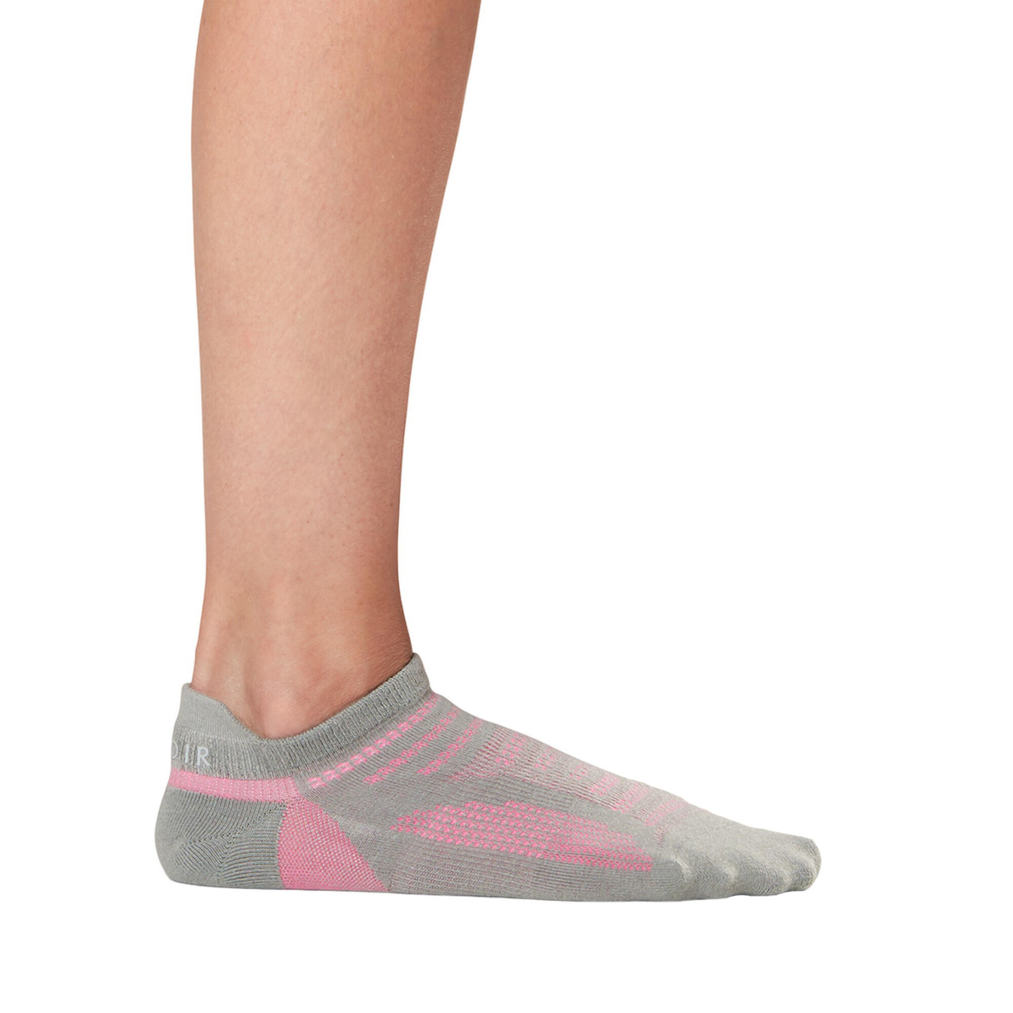 Womens/Ladies Parker Metro Sports Socks (Grey/Pink) 3/3