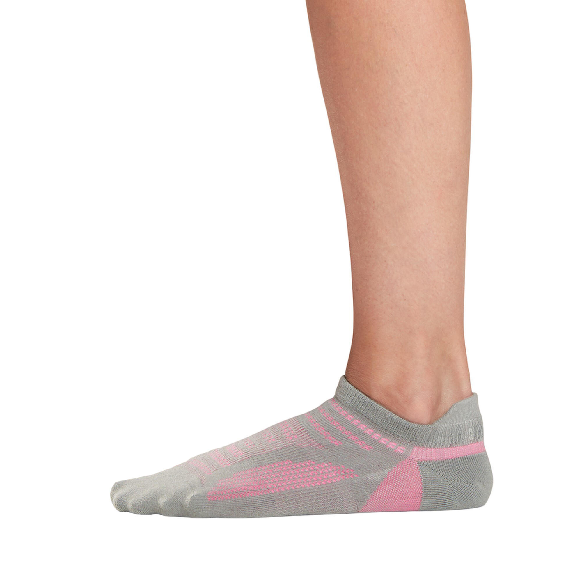 Womens/Ladies Parker Metro Sports Socks (Grey/Pink) 2/3
