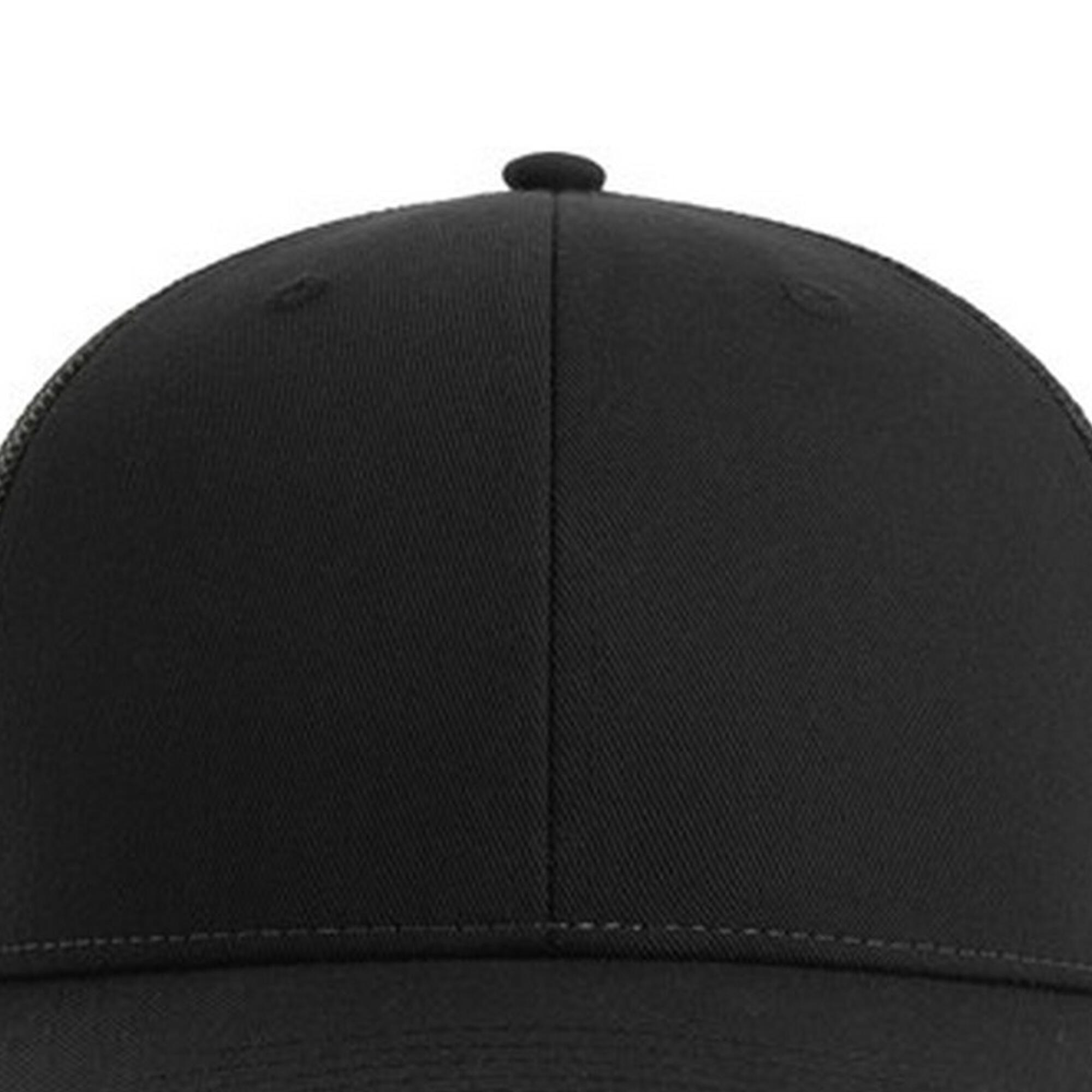 Unisex Adult Bryce 5 Panel Trucker Cap (Black) 3/3