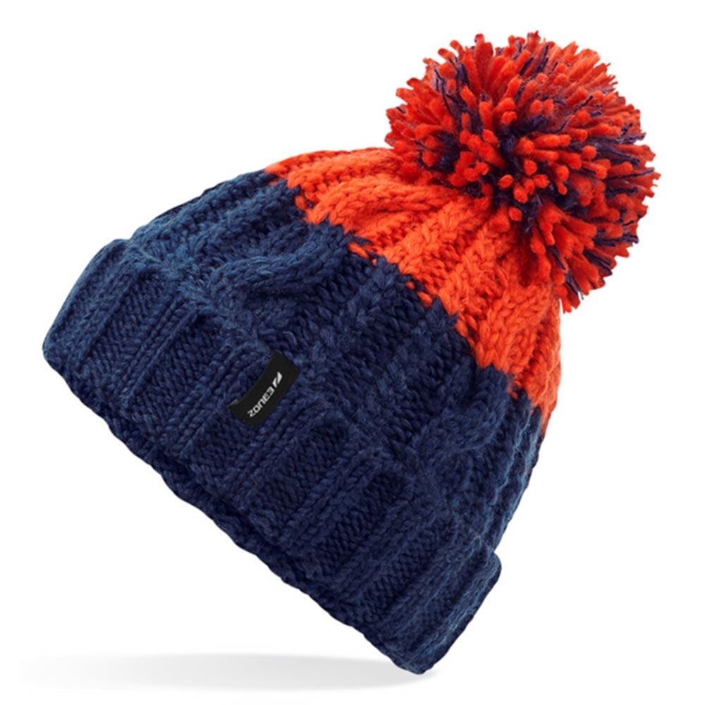 Heat-Tech Beanie, Navy/Orange 2/2