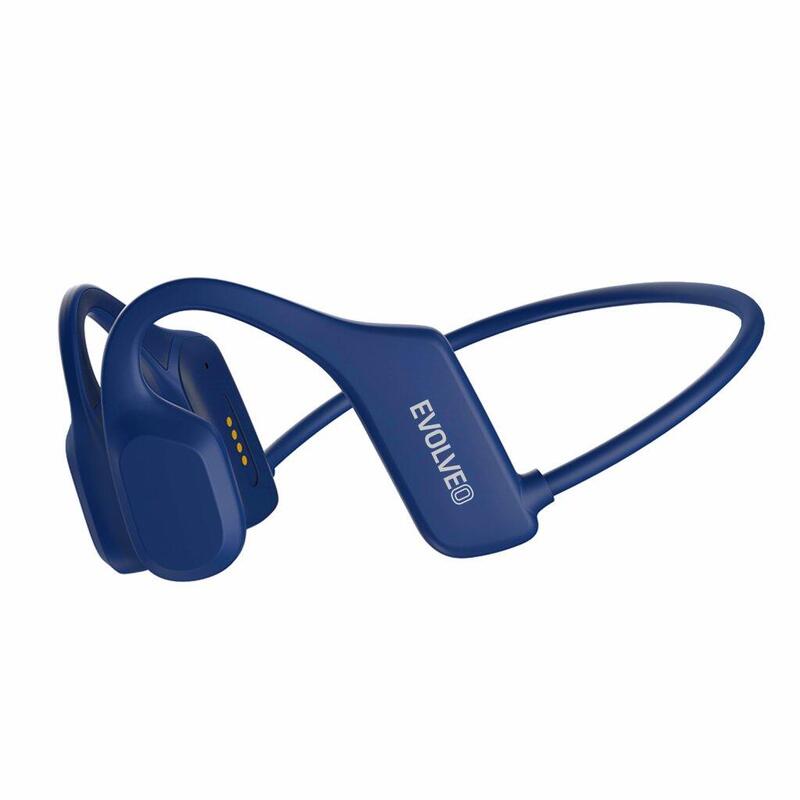 Voděodolná bezdrátová sluchátka na lícní kosti BoneSwim Lite MP3 8GB, modrá