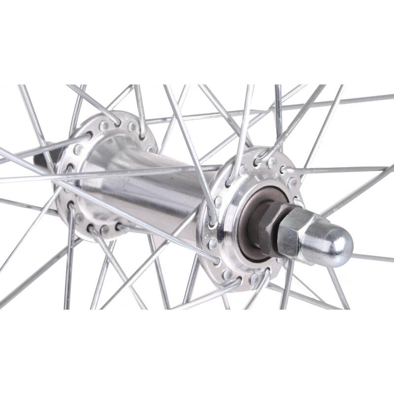 roue avant hybride de 28 pouces Velgrem en aluminium 36 g d'argent