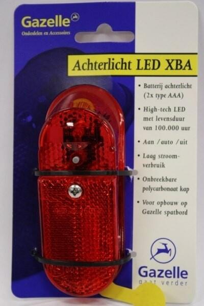 Gazelle Fanale Posteriore XB LED Rosso a Batteria (AAA). 2/4