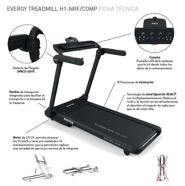 CINTA DE CORRER EVERGY PLEGABLE / INCLINABLE H1 3/8