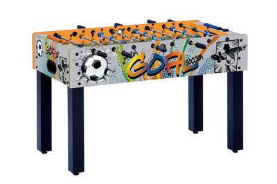 Garlando Calcio Balilla F-1 con Grafica Goal con Aste Rientranti Multicolore