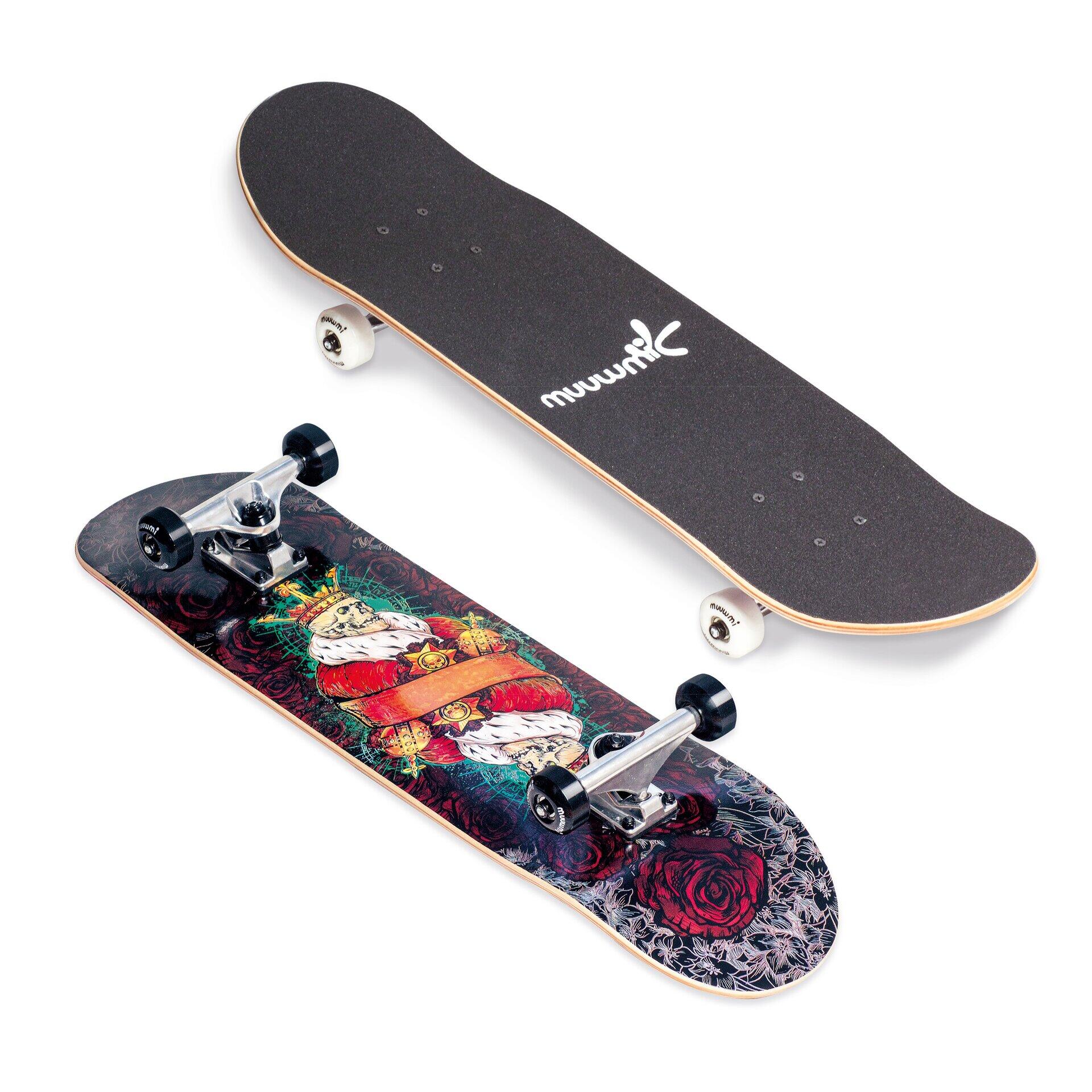 muuwmi Skateboard - ABEC 7 Ball Bearings, King Design 1/3