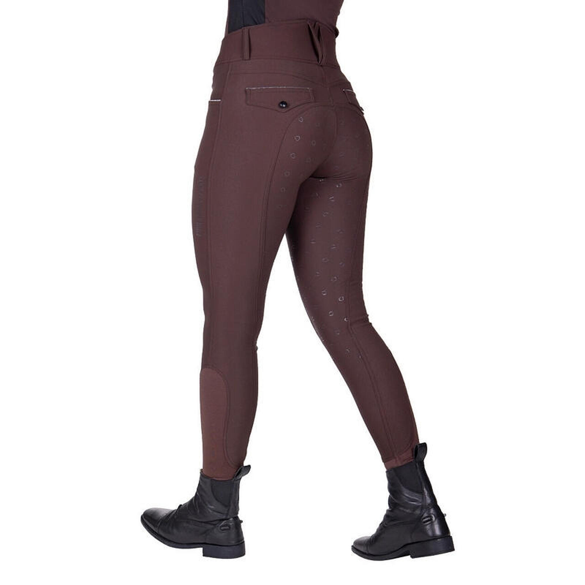 Pantaloni da equitazione full grip da donna QHP Julin