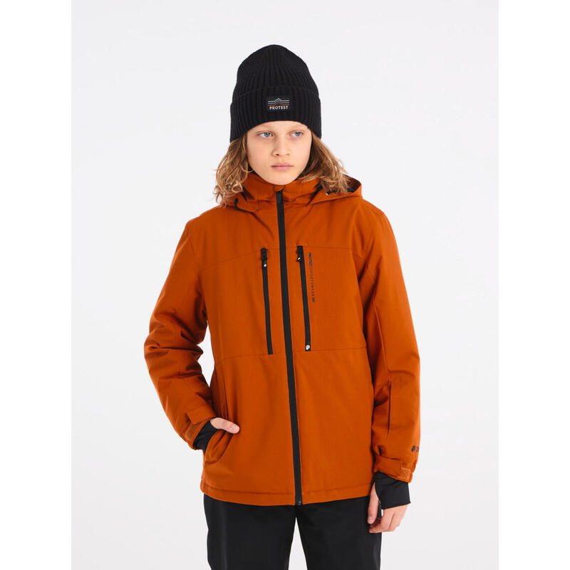 Boys Prtflynty Jr Snowjacket - vest - 608_umberorange - jongens - Pisteskiën