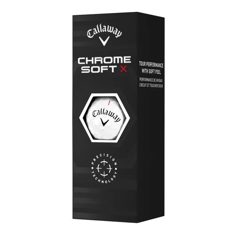 CHROME SOFT X 四層高爾夫球 (12粒) - 白色