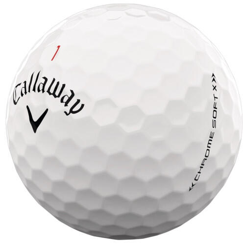 CHROME SOFT X 四層高爾夫球 (12粒) - 白色
