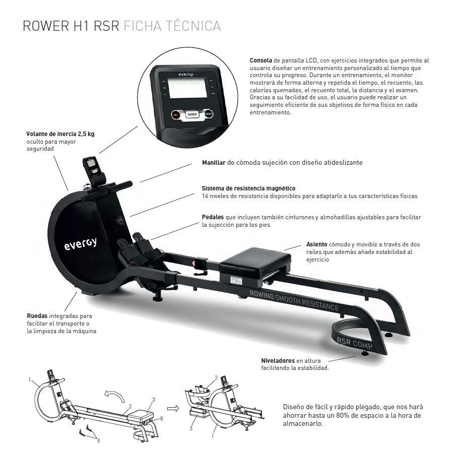 Máquina de Remo Plegable H1 RSR 4/7