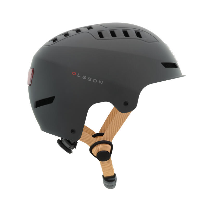 Helm met licht OLSSON URBAN LIGHT Antraciet 51-54cm Step skateboard Schaatsen