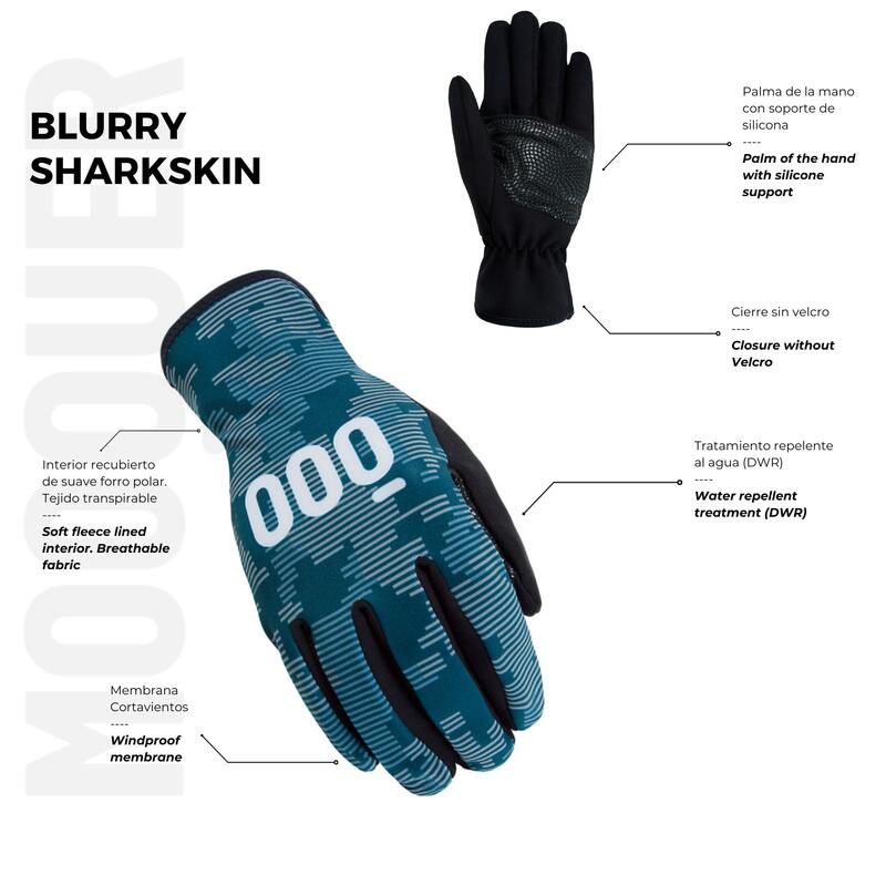 Guantes de invierno térmicos de ciclismo Blurry Sharkskin