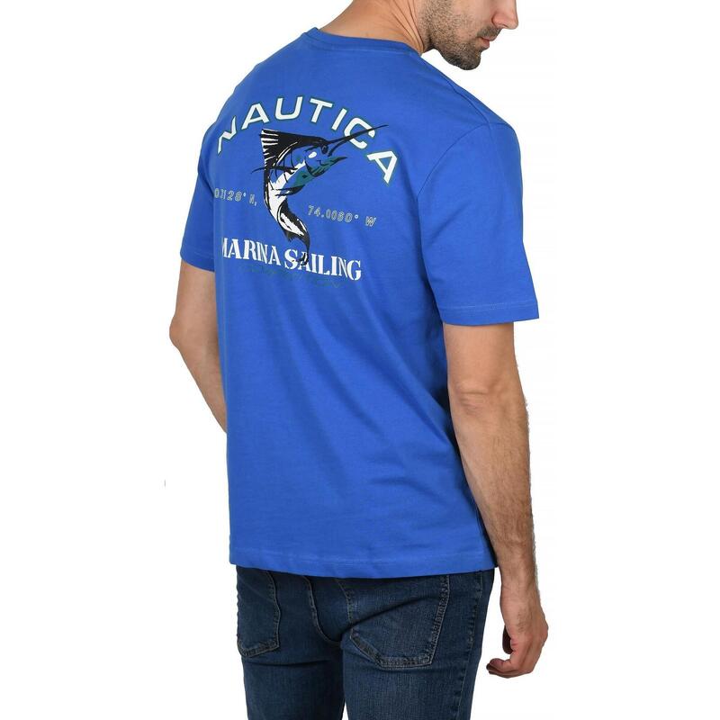 Mannar T-Shirt férfi rövid ujjú póló - kék