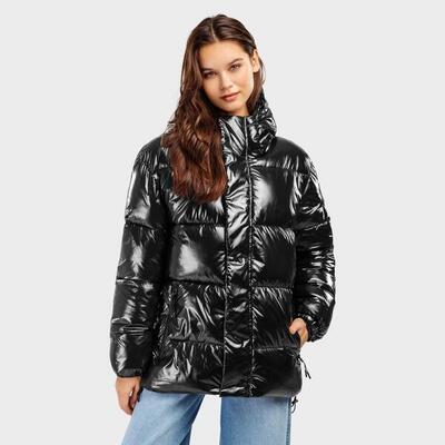 Dames lifestyle puffer jack barent-w siroko zwart