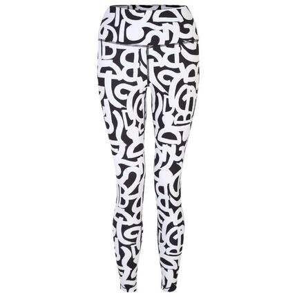 Legging Motif/style Graffiti INFLUENTIAL Femme (Noir / Blanc)