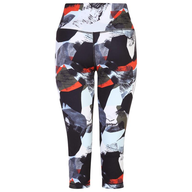 Dames Influential Abstract 3/4 Legging (Korstmossen Groen)