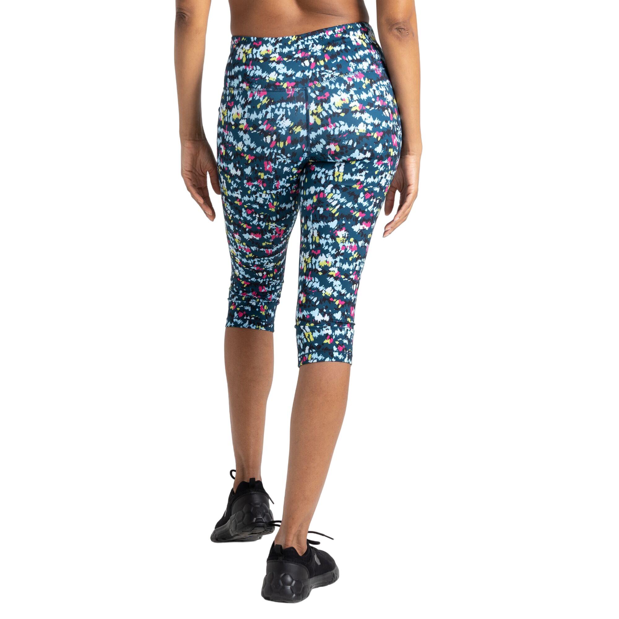 Legging ¾ À Taille Élastiquée Motif/style Imprimé INFLUENTIAL Femme (Bleu Nuit 4/5