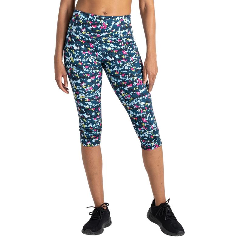 Dames Influential Dash Print 3/4 Legging (Maanlicht Denim)