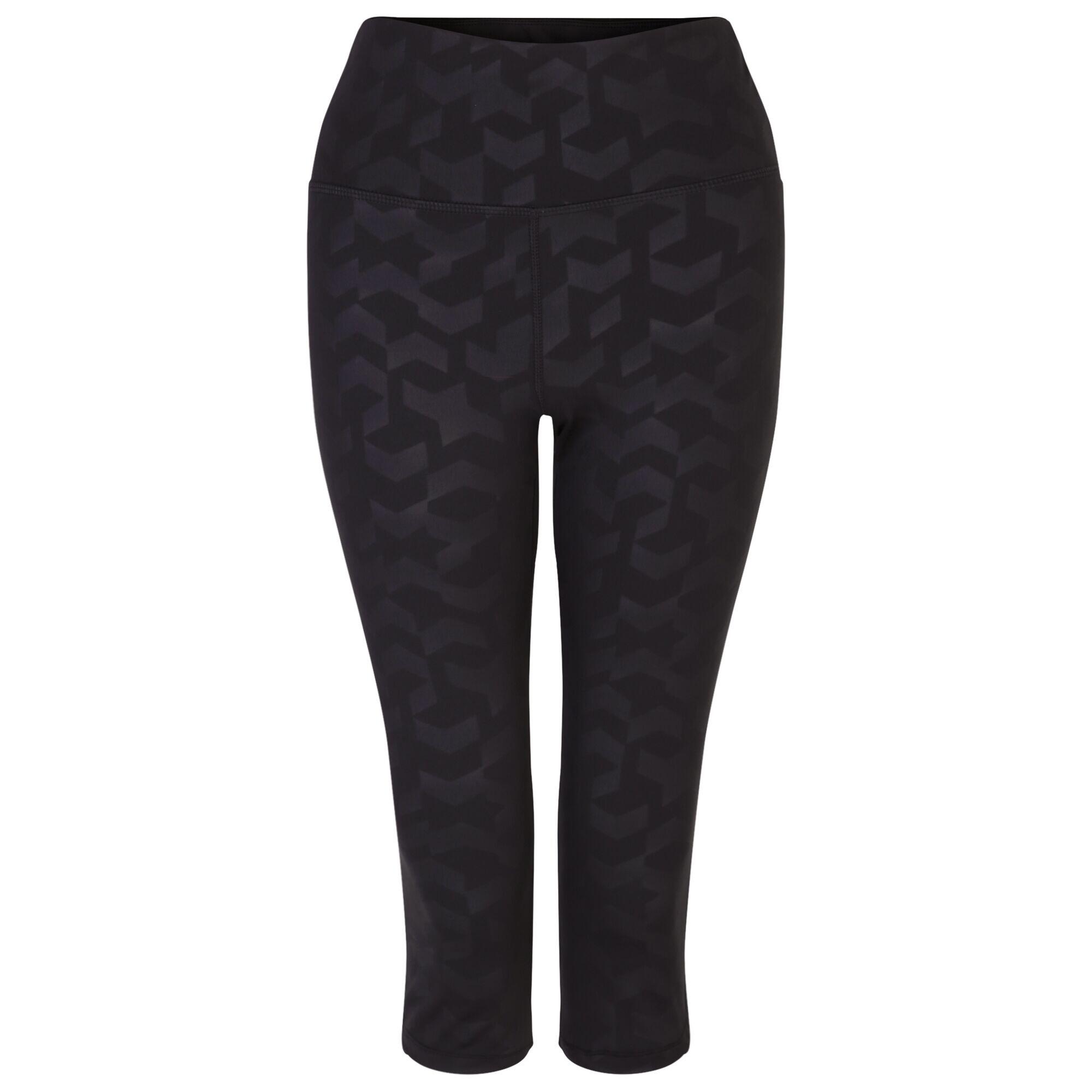 DARE 2B Womens/Ladies Influential Chevron 3/4 Leggings (Black)