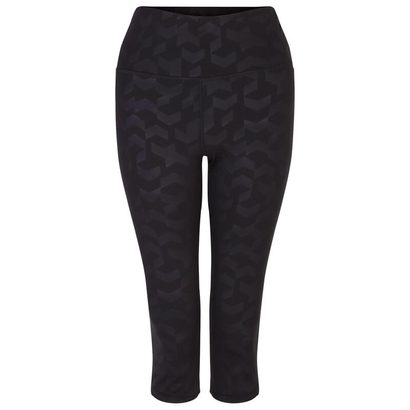 Dames Influential Chevron 3/4 Legging (Zwart)