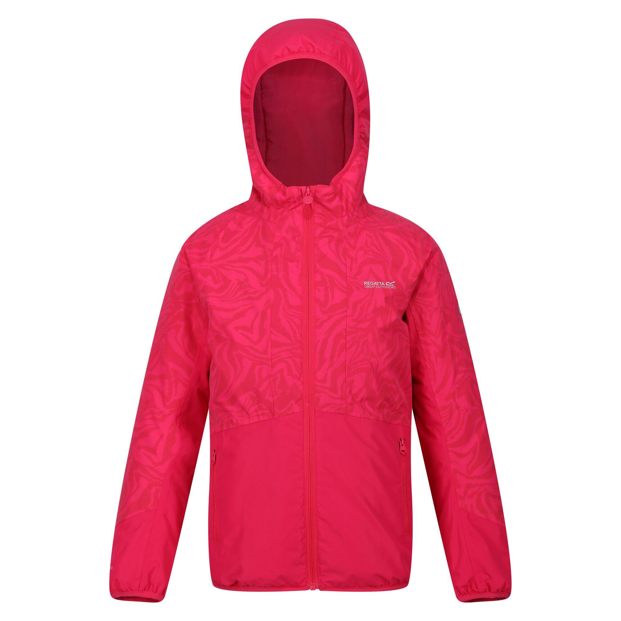 REGATTA Childrens/Kids Volcanics VII Reflective Waterproof Jacket (Pink Potion)