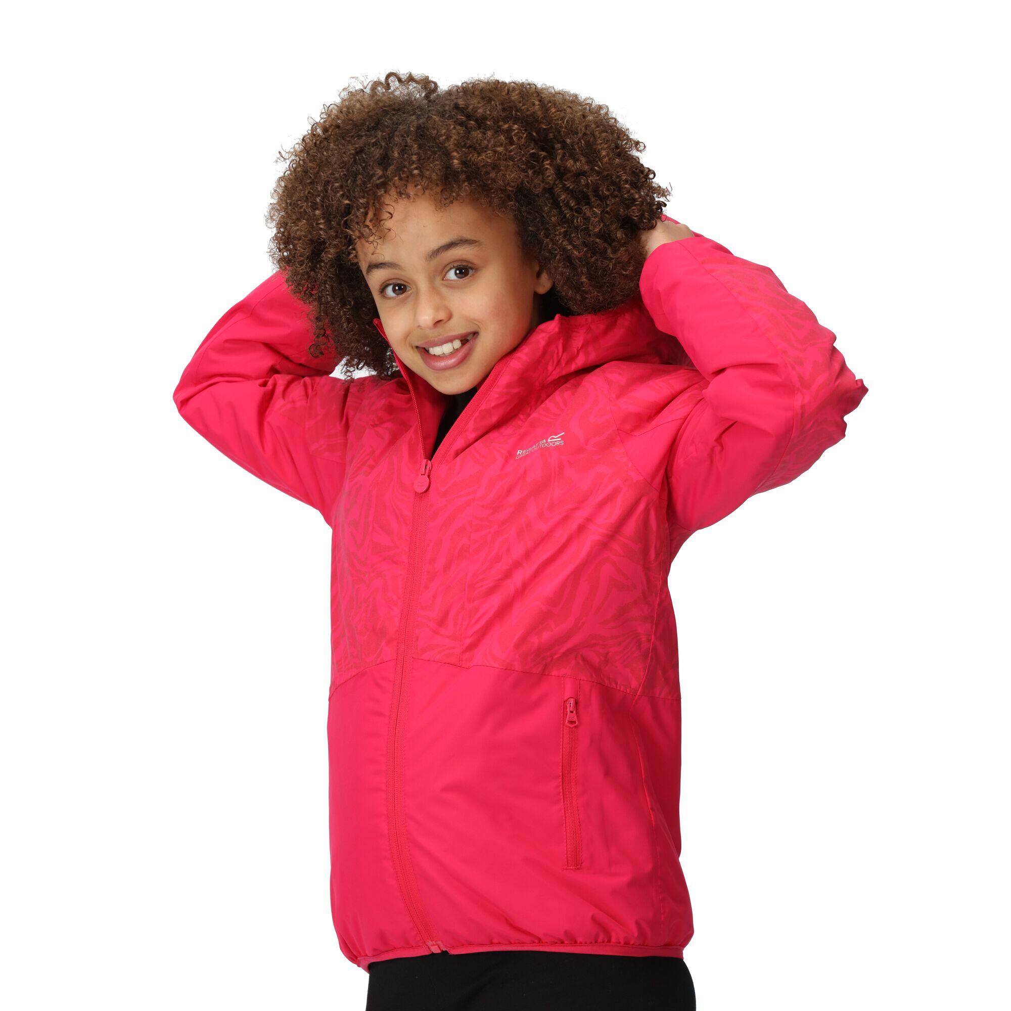 Childrens/Kids Volcanics VII Reflective Waterproof Jacket (Pink Potion) 3/5