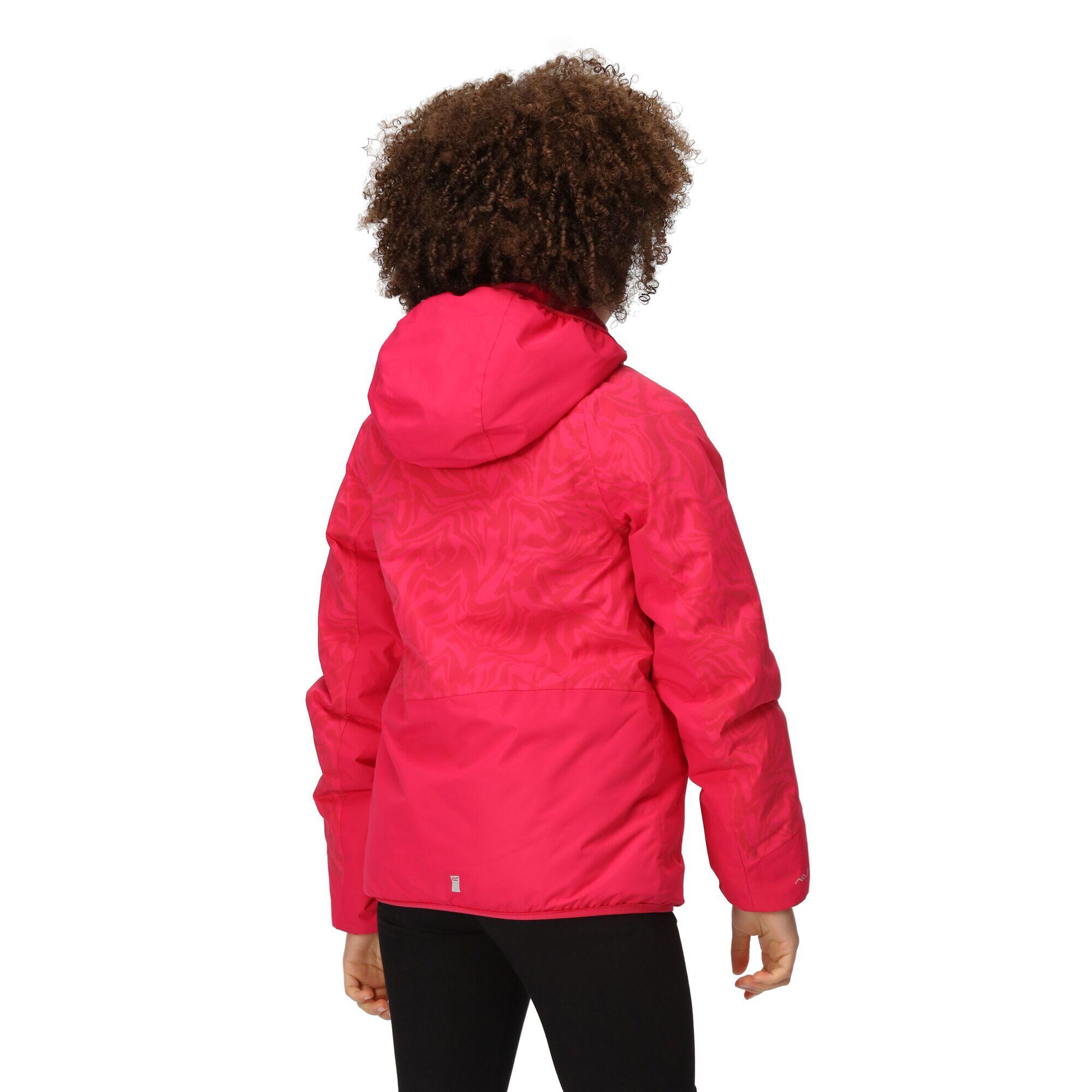 Giacca impermeabile VOLCANICS per bambini (rosa fluorescente)