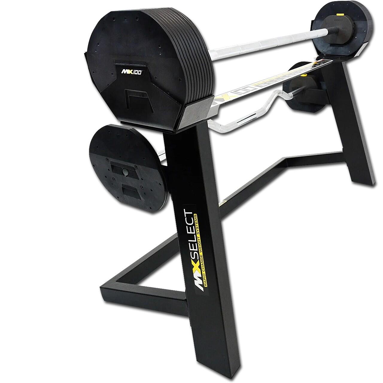 MX SELECT Barbell Set- Ruwe grip - 12,7 - 45,3 KG - Halterset voor thuis - MX100