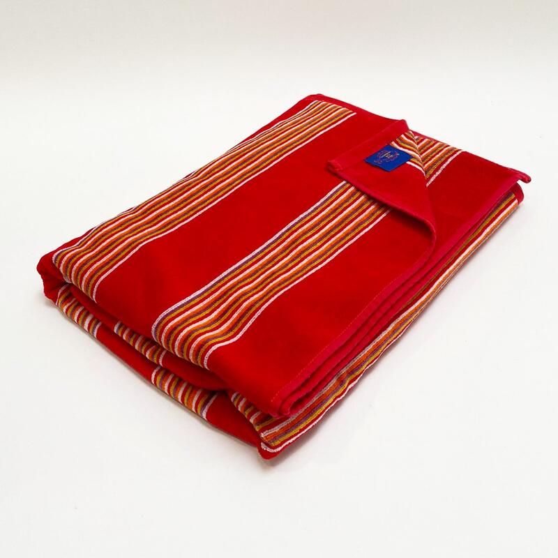 Asciugamano in spugna velluto Jacquard Milonga Rosso 90x170 400g/m²