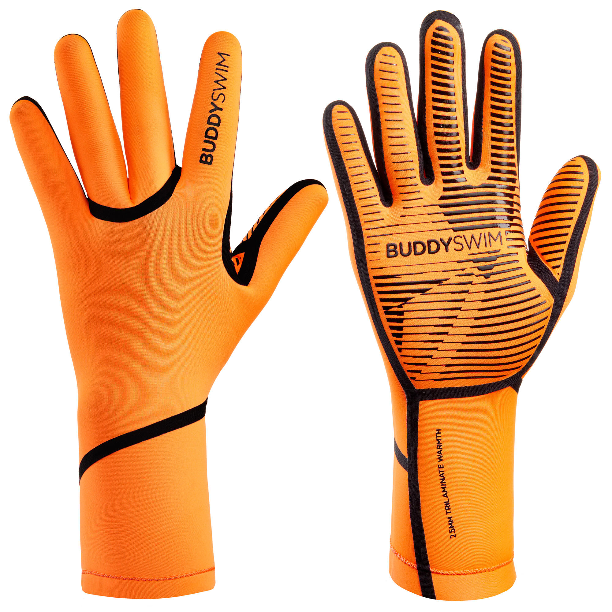 Buddyswim - Gants En Néoprène 2,5 Mm Pour La Natation En Eau Libre, Orange. - Gants Néoprène - Orange - 36 Xs - Decathlon